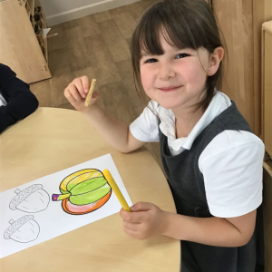 Antony School child colouring