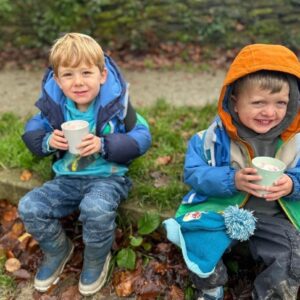 Antony School children enjoying a hot chocolate Antony School children enjoying a hot chocolate