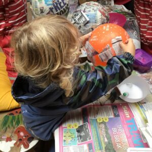 Braddock Primary Pupil paper mache