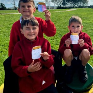 Braddock Primary Pupils with art