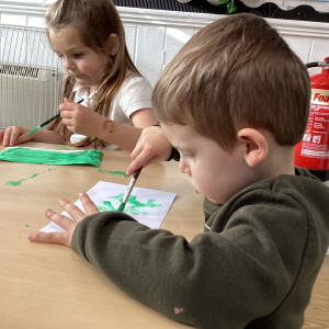 Lerryn Primary School Pupils painting