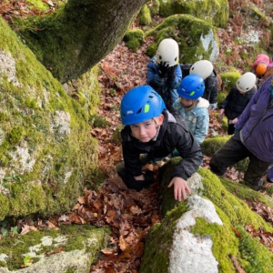 Millbrook Primary School Pupils rock climbing
