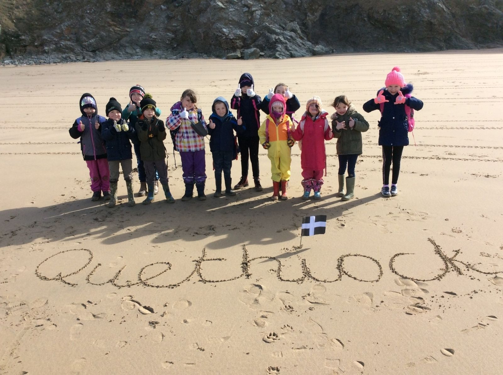 Quethiock Primary School Pupils beach adventure Quethiock Primary School Pupils beach adventure