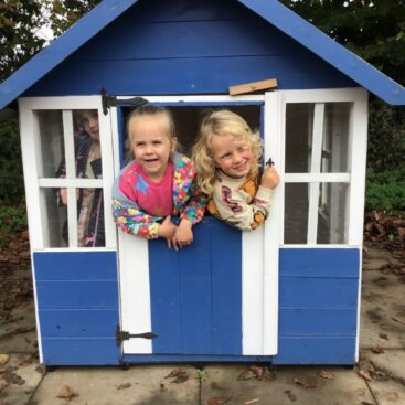 Quethiock Primary School Pupils in play house