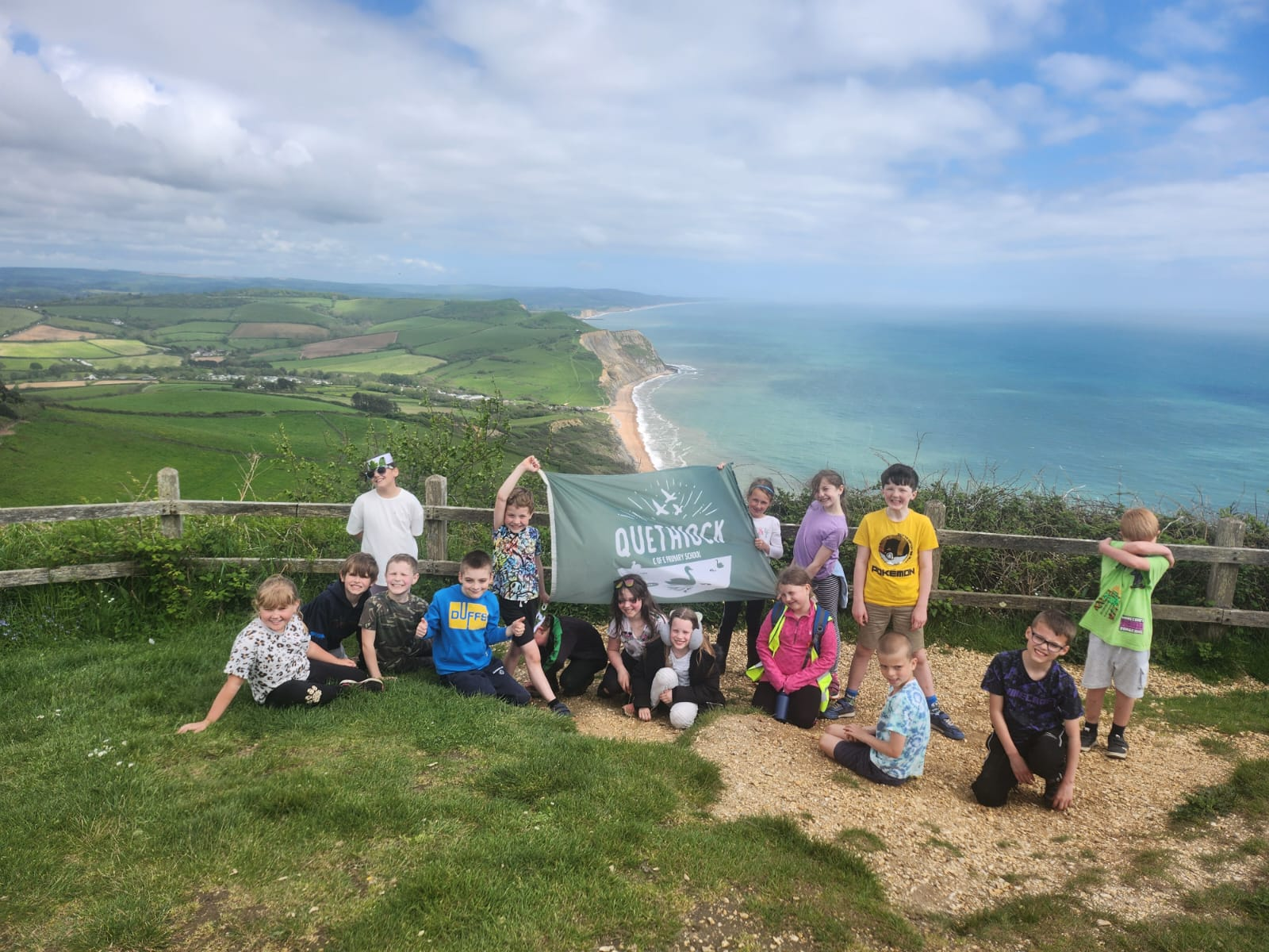Quethiock Primary School Pupils on the coast