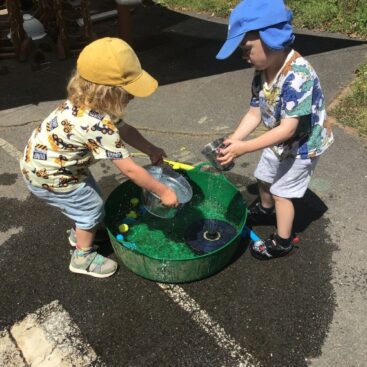 Quethiock Primary School Pupils playing outdoors