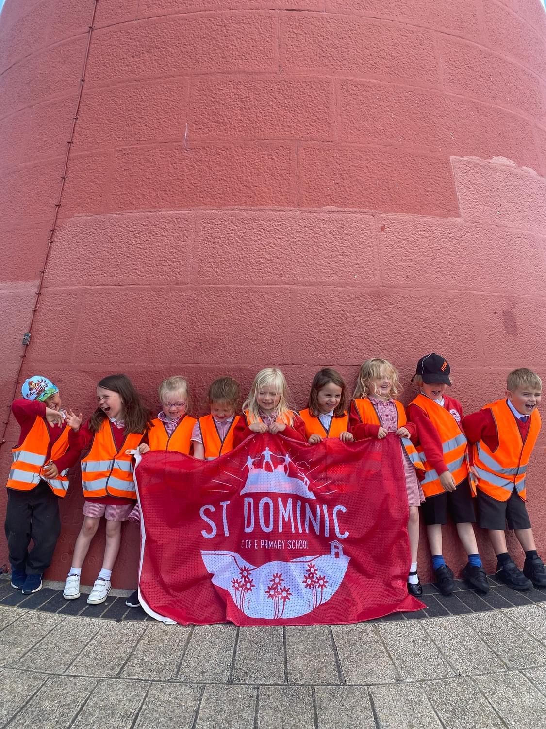 St Dominic Primary School Flag Smeatons Tower St Dominic Primary School Flag Smeatons Tower