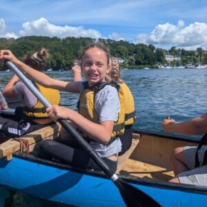St Mabyn School pupil canoeing St Mabyn School pupil canoeing