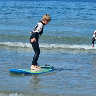 St Mabyn School pupil surf balance