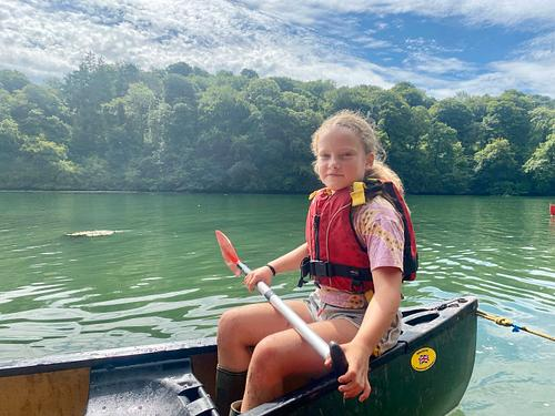 St Nicolas Primary School Pupil kayaking
