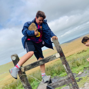 St Petrocs Primary School Pupil on a walk