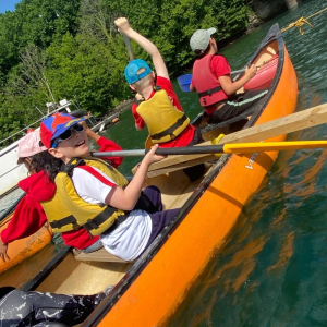 St Petrocs Primary School Pupils canoeing