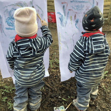 Burrows Nursery children mark making