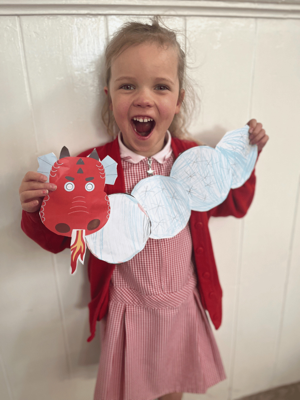 St Dominic Nursery School Pupil showing artwork