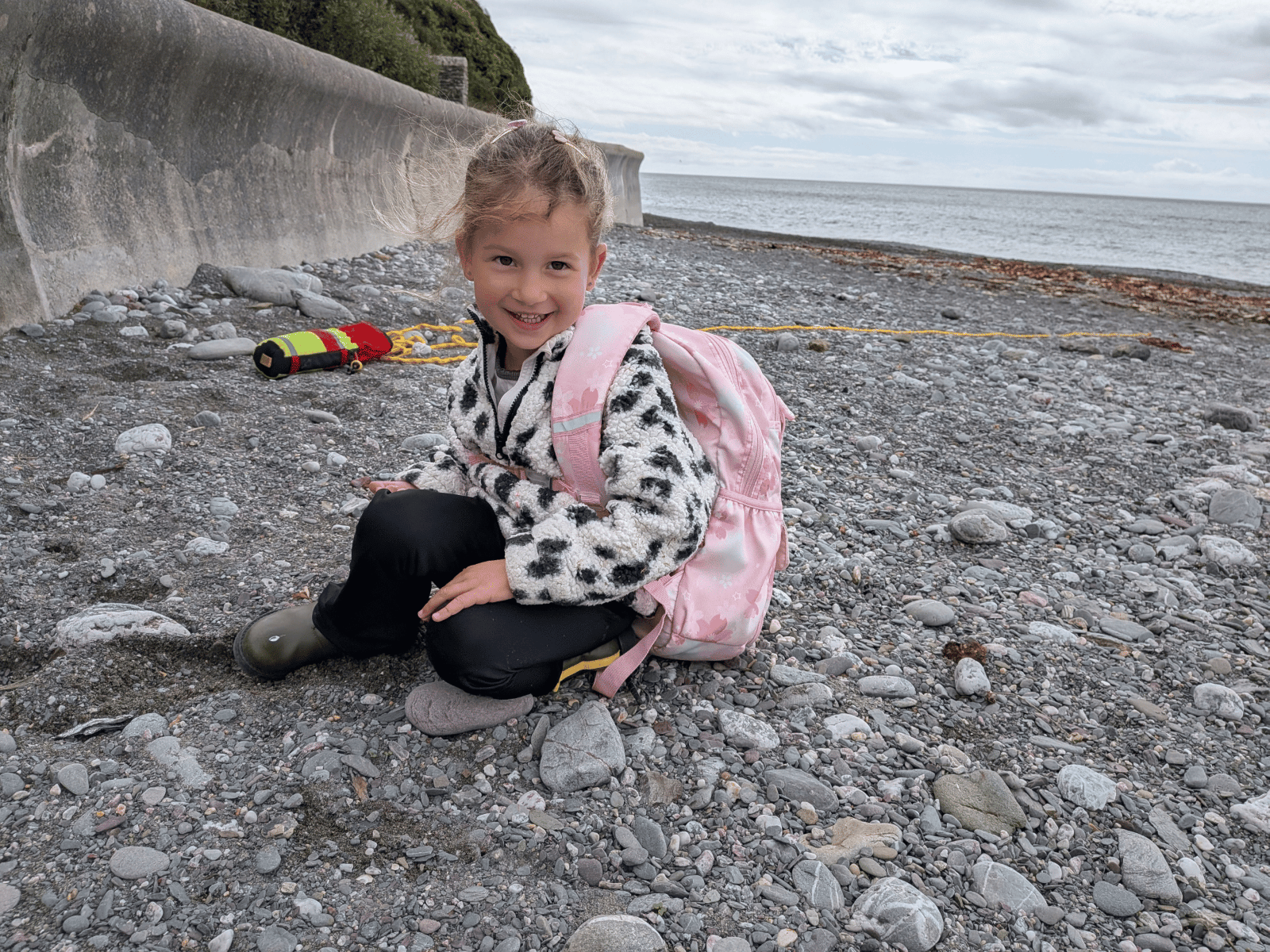 St Nicolas Preschool pupil on the beach